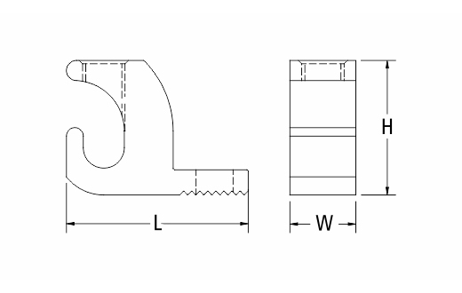 Aluminum Lay-in Lugs drawing