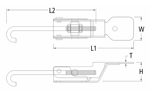 Cathodic protection ss adjustable draw latch drawing